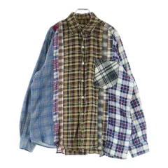 Rebuild by needles (リビルドバイニードルス) 7 Cuts Flannel Shirt」 ドッキング チェック柄長袖シャツ DI260 マルチのサムネイル