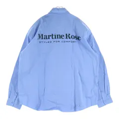 MARTINE ROSE (マーティンローズ) Logo L/S Shirt バックロゴ 長袖シャツ ブルーのサムネイル