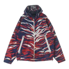 MONCLER (モンクレール) 21SS CHARDON ロゴパッチ 総柄 ナイロン ジップアップ フーディージャケット パーカー ネイビー/レッド G10911A74900のサムネイル