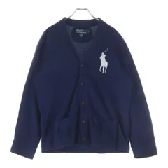 POLO RALPH LAUREN (ポロラルフローレン) フロントロゴ刺繍 5B カーディガン ネイビー