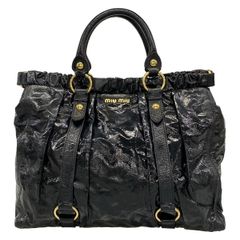 美品 MIUMIU ミュウミュウ ショルダー バッグ Y2K 2WAY ブラック