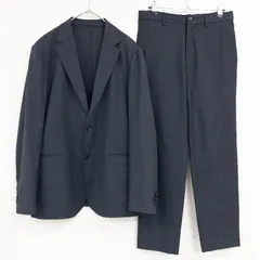 Theory　セオリー　セットアップ　テーラードジャケット　イージーパンツ　リネン　コットン　ポリエステル　ダークグレー　日本製　メンズ　40　a01307