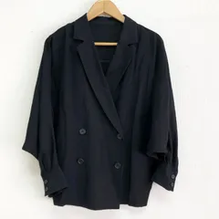 ユナイテッドアローズ 23SS ドルマンスリーブ ブラウスジャケット 変形テーラードジャケット 春夏羽織 ブラック 36 S-M相当のサムネイル
