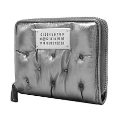 【新品】メゾンマルジェラ 財布 カードケース Maison Margiela 11 Glam Slam ラムレザー キルティング調 スモール ウォレット 小銭入れ SA1UI0032 P6800 H3809 (シルバー系) アウトレット レディース 送料無料