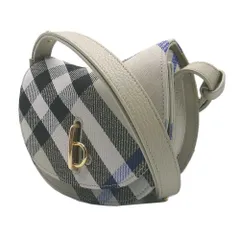 【新品】バーバリー バッグ ショルダーバッグ BURBERRY コットン チェック柄 キャンバス レザー ロッキング金具 ミニショルダー 2WAY 斜め掛け アウトレット レディース 送料無料