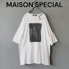 MAISON SPECIAL メゾンスペシャル オーバーサイズ グラフィック プリント Tシャツ ホワイト