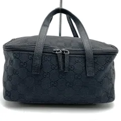 GUCCI グッチ 124540 ハンドバッグ バニティ ポーチ ブラック 黒 GG