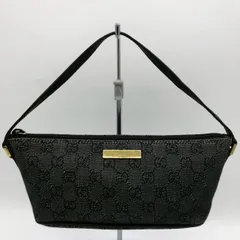 GUCCI グッチ 07198 アクセサリー ポーチ ハンドバッグ ブラック×グレー デニム GG レディース ヴィンテージ ブランド USED