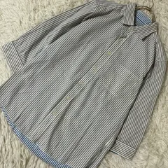 GREEN LABEL RELAXING ストライプ柄シャツ グレー M カジュアル