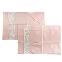 枕カバー 2枚組 綿混 かぶせ式 43x63cm用 ピンク