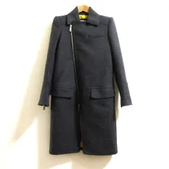 美品 DSQUARED2 ディースクエアード カットオフウール ライダースコート サイズ38 グレー レディース 古着 中古 USED