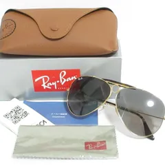 良品 Ray-Ban レイバン シューター サングラス RB3138 ゴールドカラーフレーム メンズ 古着 中古 USED