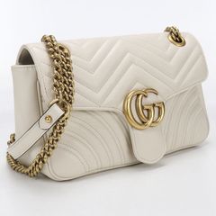 Gucci ホワイト ショルダーバッグaw - メルカリ