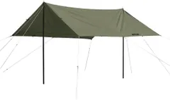 VASTLAND TCレクタタープ オリーブ テント スクエア型 Mサイズ 360cm×360cm ポリコットン 難燃素材 撥水加工 ペグ 自在ロープ 収納袋付きのサムネイル
