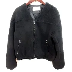 グリーンレーベルリラクシング ユナイテッドアローズ green label relaxing ボアブルゾン 総裏地 ジップアップ 40 黒 ブラック /RT