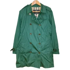 BURBERRY LONDON バーバリーロンドン バッカブル ナイロン トレンチコート サイズ40 グリーン レディース 古着 中古 USED