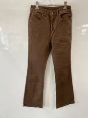 ピC284⚫︎GU⚫︎ジーユー⚫︎デニムパンツ⚫︎ストレッチ⚫︎フレア⚫︎メンズ⚫︎sizeS⚫︎茶
