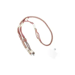 【新品】 [macaroni edge] マカロニエッジ ソロモン編み スマホショルダー ストラップ 3WAY 斜めがけ iPhone ショルダー 付け替え 韓国雑貨 (ピンク×ベージュ) 1