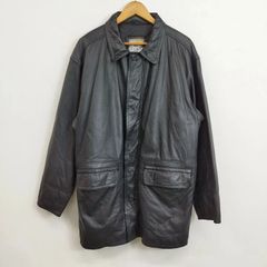 vintage ダブルジップレザージャケット ステッチ ブラック/PW84 - メルカリ