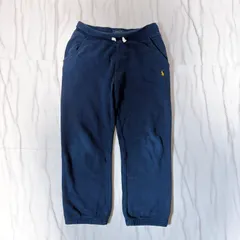 《訳あり特価》Polo Ralph Lauren ポロラルフローレン スウェットパンツ ズボン ボトムス ホースロゴ 刺繍ロゴ 紺色 ネイビー キッズ120