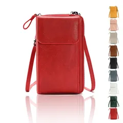 【新品】 [FURONGA] ショルダーバッグ レディース 縦型 スマホショルダー スマホポーチ 斜めがけ 小さめ スマホポシェット スマホバッグ スマホケース おしゃれ かわいい カードケース パスケース マルチポーチ iPhone 軽量 携帯バッグ レ 0