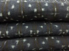 P42062　古い　麻　絣　きれ　２枚　古布古裂　k