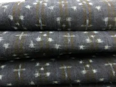 P42061　古い　麻　絣　きれ　２５４ｃｍ×３４ｃｍ　古布古裂　k