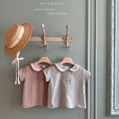 monbebe チェックセーラーブラウス
