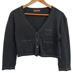 良品 PRADA SPORT プラダスポーツ ショート丈 カーディガン サイズS チャコールグレー レディース 古着 中古 USED 良品 PRADA SPORT プラダスポーツ ショート丈 カーディガン サイズS