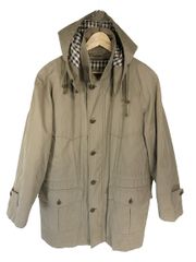 アクアスキュータム AQUASCUTUM ステンカラー コート ジャケット 5way フード ライナー ジップアップ ボタン 無地 ベージュ サイズM QQQ