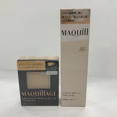 S4707 K 資生堂 MAQuillAGE マキアージュ エッセンスベースEX ピュアアイボリー SPF50+ PA++++ 30g / ドラマティックパウダリーUV ベージュオークル 10 SPF25 PA+++ レフィル 9.3g 計2点セット