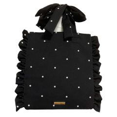 未使用 25SS TSURU By MARIKO OIKAWA ツルバイマリコオイカワ Pollen ドット ハンドバッグ WB-1252800 ブラック レディース 古着 中古 USED