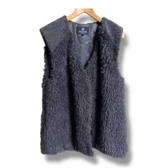 BRAHMIN ブラーミン フェイクファーベスト ファージレ ノースリーブジャケット アウター 上着 定価28600円 もこもこ レディース サイズ38 ダークグレー 春 久喜倉庫店 7 No.K 1617のサムネイル