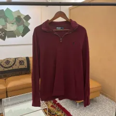 ポロラルフローレン 刺繍 ロゴ カジュアル ハーフジップ ニット 100 C05397