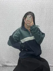 ナイキ レトロ 90's バイカラー ウィンドブレーカー ハーフジップ Anorak（アノラック） L C07245