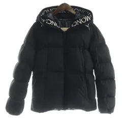 モンクレール MONCLER MONTCLA ダウンジャケット ショート フーディー ロゴ刺繍 ナイロン 1 S-M 黒 ブラック /KW ■GY18