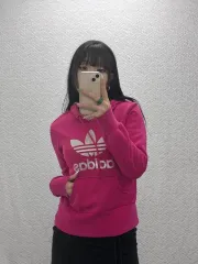 アディダス Y2K 00's 必須アイテム ホットピンク フードTシャツ 95 C09181