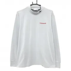 【美品】ルコックゴルフ 長袖ハイネックシャツ ライトグレー ロゴ刺しゅう メンズ L ゴルフウェア le coq sportifのサムネイル