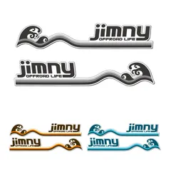 (透明) ジムニー サイドデカール 海 小 30cm 左右セット セット売り jimny ノマド シエラ アウトドア マウンテン キャンプ 　リア ステッカー シール おしゃれ シンプル かっこいい 四駆 オフロード ドライブ ステッカーチューン イメチェン