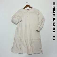 DENIM DUNGAREE デニムダンガリー☆ヘンリーネックスウェットワンピース 01 オフベージ 大人用のサムネイル