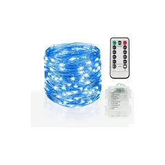 vviho LEDイルミネーションライト ストリングライト ハロウィン飾り ジュエリーライト 100球 10m 電池式 リモコン付 8パターン タイマー機能 点滅 点灯IP67防水 防塵仕様 クリスマス 学園祭 LED飾りライト 屋外 室内 ガーデンライト 1