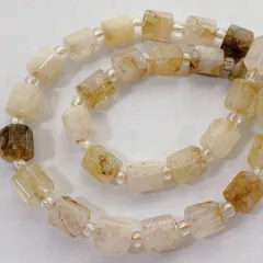 T002/天然石◇シトリン 六角形 1連※ランダム発送