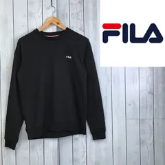 FILA フィラ ワンポイント 刺繍ロゴ スウェット トレーナー サイズL