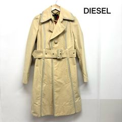 DIESEL・ディーゼル☆トレンチコート・ロング・光沢ベージュ・アウター