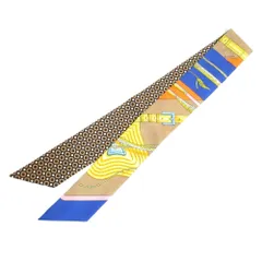 良品 HERMES エルメス ツイリー クリック クラック モダン カナージュ スカーフ マルチカラー レディース 古着 中古 USED