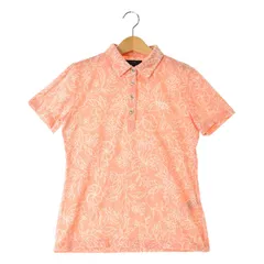 【ゆったりサイズ】キャロウェイ レディース 半袖ポロシャツ オレンジ系 春夏｜Ｍサイズ｜古着ゴルフウェア