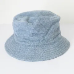 美品 HERMES エルメス パイル バケットハット 帽子 56 ブルー レディース 古着 中古 USED