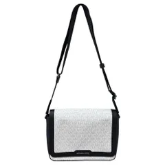 新品同様 25SS MICHAEL KORS マイケルコース Hudson Signature Logo Crossbody Bag クロスボディショルダーバッグ 33S5LHDM1B ホワイト メンズ 古着 中古 USED