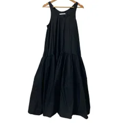 良品 24AW ETRE TOKYO エトレトウキョウ ランタンヘムギャザータンクワンピース サイズF ブラック レディース 古着 中古 USED