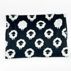 のびのび枕カバー パイル 綿混 抗菌防臭 筒形式 36x52cm ヒツジ柄 ブラック系